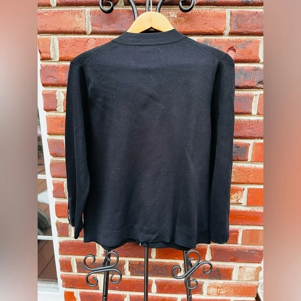 Cable & Gauge Men's Black Zip-Up Sweater